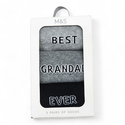 M&S 3er Pack Best Grandad Ever Socken