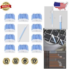 Dual-Head Foam Swabs 1000ct Blue, Quality, Cleanroom Class, Solvent Safe