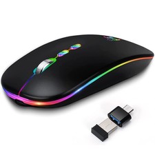Wireless Mouse 2.4G Large Ergonomic Optical Mouse for Chromebook, Laptop, PC