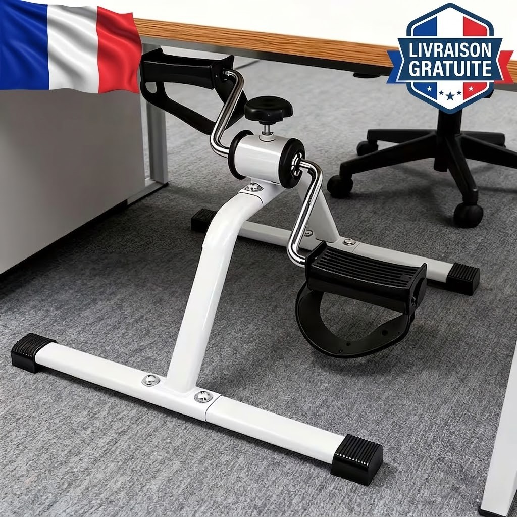 Mini vélo d'appartement pliable compact noir en acier pour cardio à domicile
