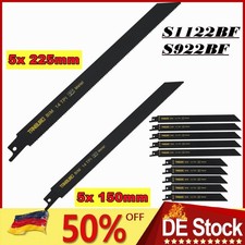 10X Säbelsägeblätter BiMetall Recipro Sägeblatt S1122BF+S922EF für Bosch Dewalt