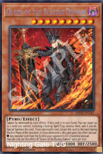 Yugioh! Mega Tins 2025 1x PScR Queen Of The Blazing Domain | eBay