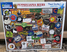 White Mountain 1000 Piece Puzzle 'Pennsylvania Beers' 24" x 30" #1395 USA MADE