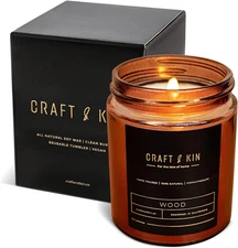Scented Candles for Home | Premium Wood Candle | All-Natural Scented Candles for