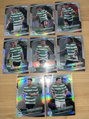 Panini FIFA Prizm 2025-2026 Sporting Lissabon Silver Parallel Base Team Lot 8x