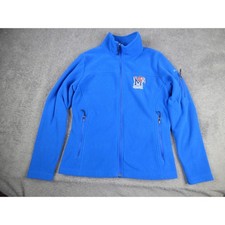 Memphis Tigers Fleece Jacket Womens Large Blue Full Zip Mock Neck L Columbia