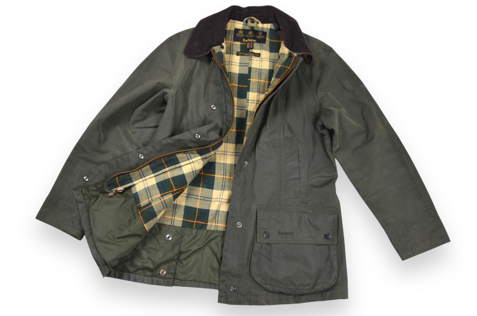 Women's Barbour Beadnell Waxed Jacket in Classic Green UK Size 12