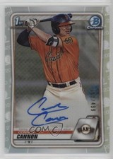 2020 Bowman Chrome Prospects Refractor 12/499 Connor Cannon #CPA-CC Auto 6o3