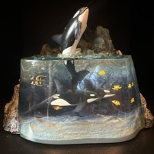 Vintage 2001 Wyland Sculpture Amazing Orcas Limited Edition Dakin Artist