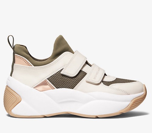 MICHAEL KORS Womens Trainers Size 11 M Unique Green /beige - Picture 2 of 10