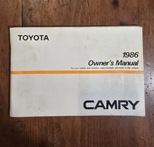 1986 Toyota Camry Owners Manual Guide OEM Factory Original Used Book Only