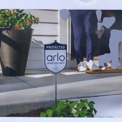 ARLO Yard Sign Smart Security  7 inch wide by 26 inches tall