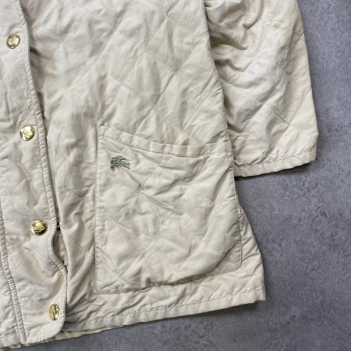 Chaqueta acolchada Burberry para mujer grande Nova Check Vintage Designer Bom...
