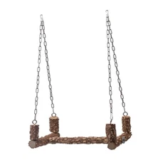 Parrot Wooden Stand Swing Perch Bird Toy Cage Toys Pet Supplies Swinging Toys