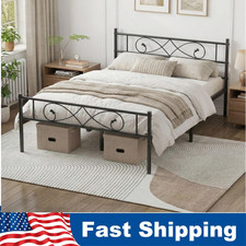 Garvee Twin Full Queen King Size Metal Platform Bed Frame W/ Headboard Footboard