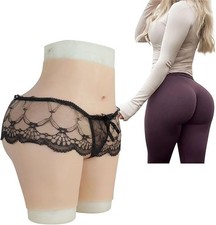 Full Silicone Padded Buttocks Hips Enhancer Fake Vagina Shaper Underwear