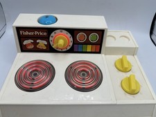 Vintage 1978 Fisher Price Kitchen Stove Top Glow Magic Burners Bell No. 919