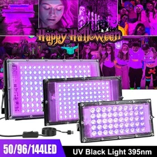 50/96/144leds Black Light with USB Plug and Power Cord, For Halloween/Christmas
