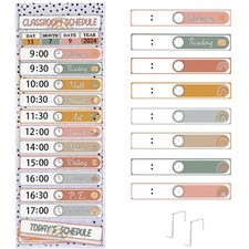Daily Schedule Pocket Chart for Classroom Calendar Pocket Chart 13 1 Pockets ...