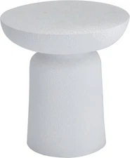 Deco 79 Magnesium Oxide Table Wide Top 17" x 18 White