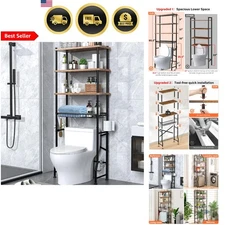 Over Toilet Storage Shelf Bathroom Organizer 4 Tier Freestanding Space Saver