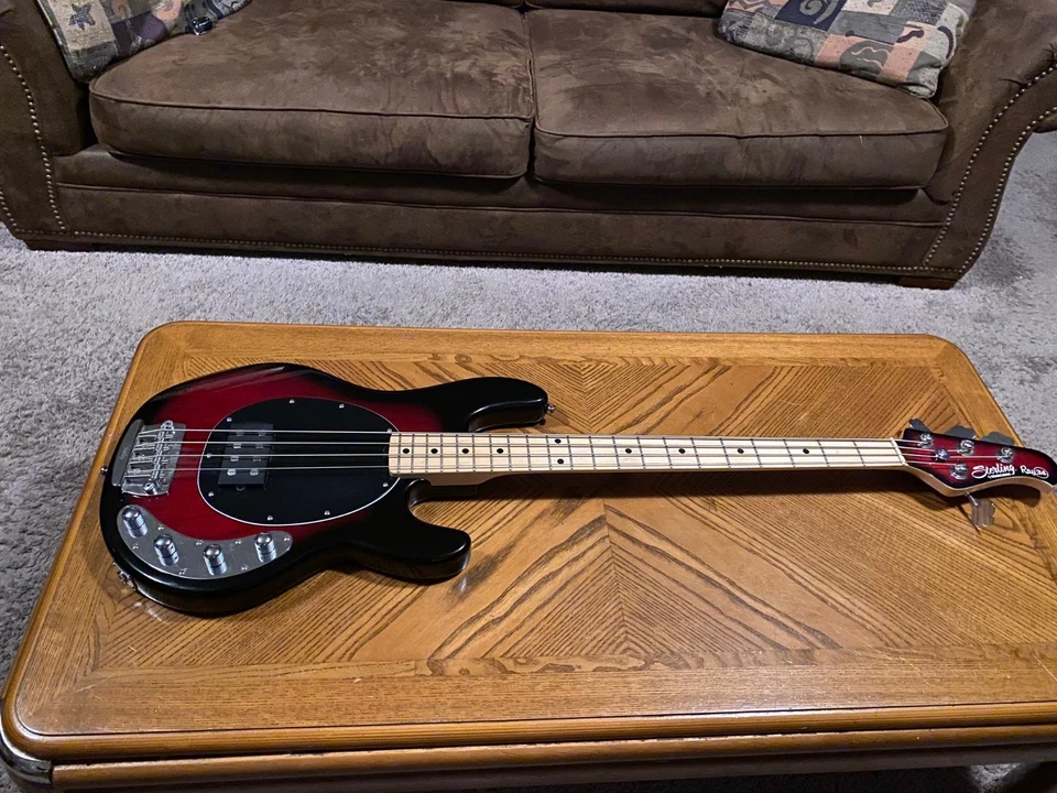 Sterling by Musicman Stingray Ray34 Ruby Red Burst Finish (RARE) - Image 4 of 4