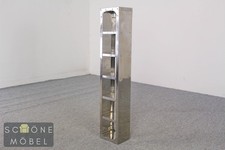 Kingfisher Edelstahl Wandregal schmal – CD-/Deko-Regal im Industrial Stil