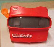 Vintage VIEWMASTER 1980's MODEL L - Red 3D Viewer, Flat Orange Lever