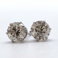 NO TARIFF Jewelry Pierced Earring Natural Diamond 1.064ct Platinum 2656358