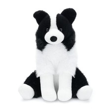 Border Collie Plush Dog Toy - 12 Inch Realistic Cuddly Stuffed Animal for Kids
