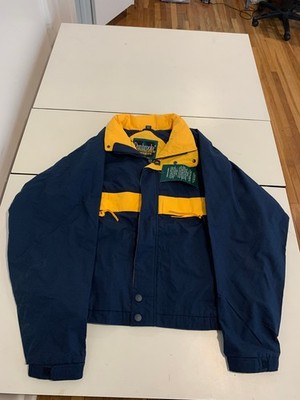 Vintage Bacardi Limon Jacket XL Navy Yellow Bomber Windbreaker Dunbrooke 90s