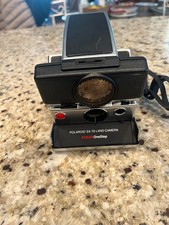 Vintage 1970's Polaroid SX-70 Land Camera  Case  Flash