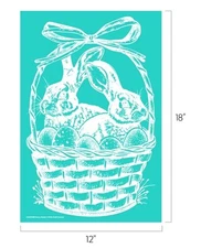 NEW “Bunny Basket” Chalk Couture Chalk Transfer Stencil Size C RETIRED