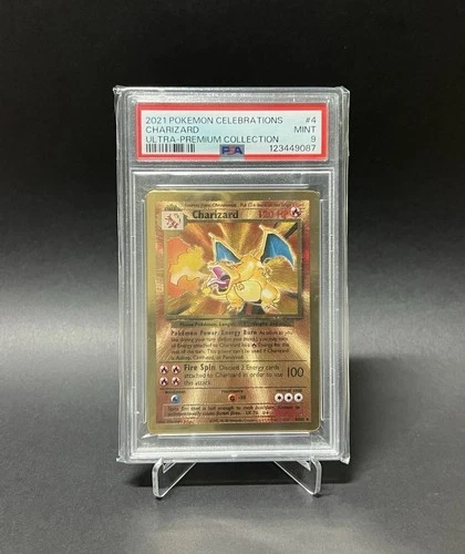 Pokémon 2021 Charizard 4/102 Metal Card Ultra Premium Collection Promo PSA 9