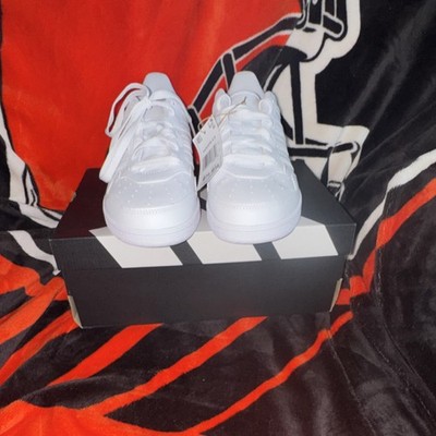 adidas Hoops 4.0 JH6141 White Synthetic Athletic Sneakers 8 1/2 M 9 1/2 W