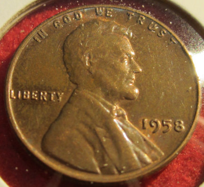 1958 (P) Lincoln Wheat Cent/Penny - XF Extremely Fine - Actual Coin B598