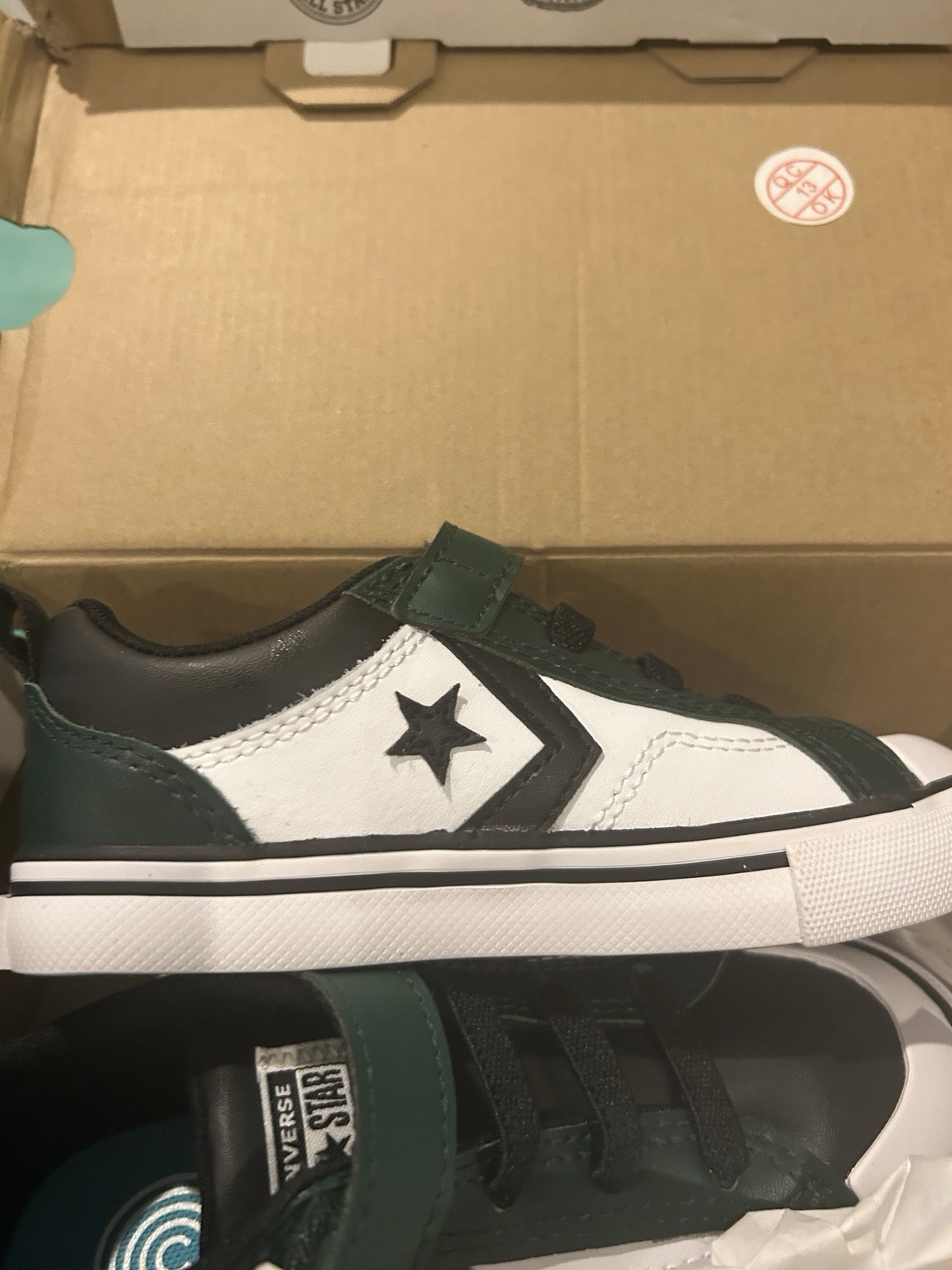Converse Pro Blaze Strap OX Green/Black/White Boy's Sneakers-Size 13 NWB A09332C thumbnail 2