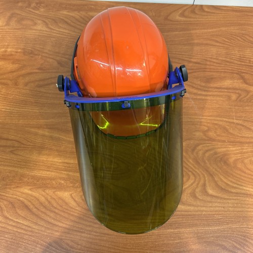 NUOVO Paulson Pro V Safe elettrico arco flash protezione viso e cappello rigido arancione - Foto 3 di 9