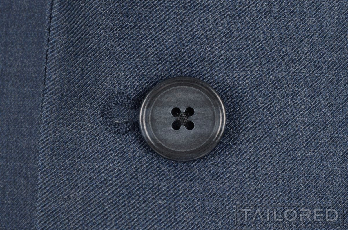 SAMUELSOHN Solid Blue 110s Wool Jacket Pants SUIT… - image 3