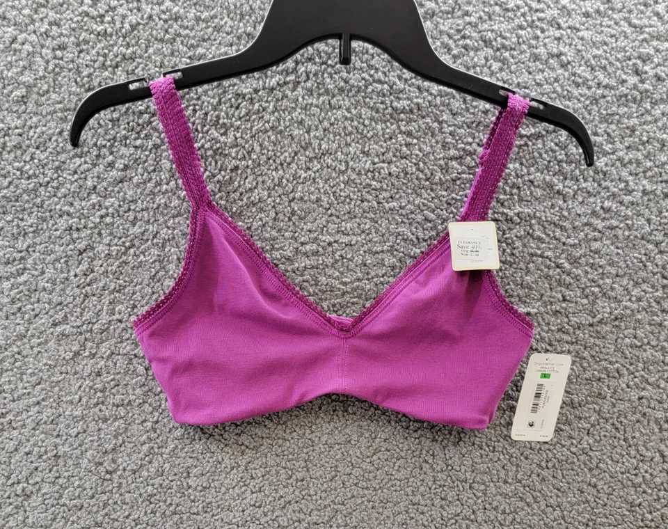 Bralette On Gossamer Cabana mezcla de algodón elástico para mujer grande vino morado Foto 2 de 4