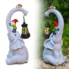 Solar Elephant Garden Statue: Charming Outdoor Decor for Nighttime Beauty!