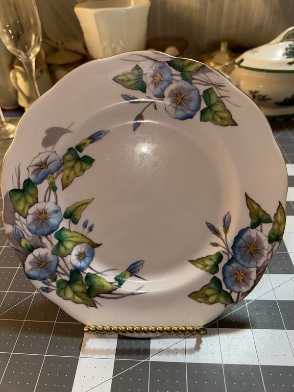 ROYAL ALBERT 8” SALAD/DESSERT PLATE Morning Glory No.9 FOM Series ENGLAND - 1 Pc