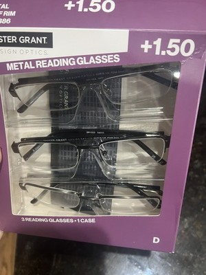Foster Grant 3 pack Readers 1.5 Metal Reading Glases
