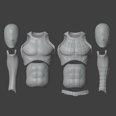 Spiderman CT Upgrade Kit Custom Unpainted 1/12 kit Loopercustoms