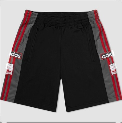 adidas Adibreak Short Athletic Black/Grey/Red Elastic Waist Pockets IM9446