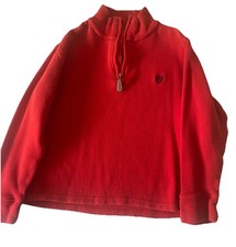 Chaps by Ralph Lauren Boys Red 1/4 Zip Mock Sweater Size 8