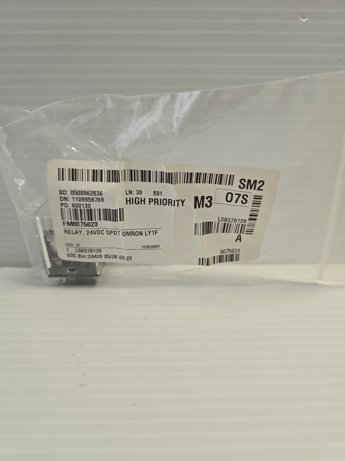 Genuine Frymaster FM8075623 8075623 24VDC SPDT Omron LY1F Relay OEM NEW