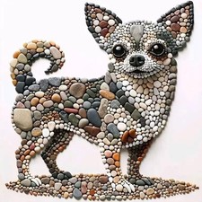 12x12 Diamond Art Kits for Adults - Sparkling Stone Dog Painting for Home Style