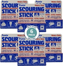 6-Pack PUMIE HDW Scouring Stick for Toilet Bowl Cleaning, 1 Count Pack of 6