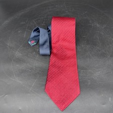 Vintage Tommy Hilfiger 100 Italian Silk Blue, Red Tie Made In USA